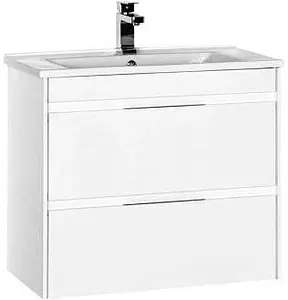 Тумба-умывальник Aquanet Тулон 75 белый 00183395+00182319, 1