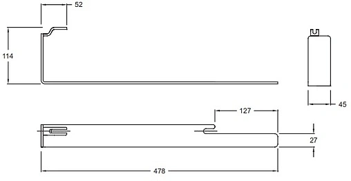 Полотенцедержатель Jacob Delafon Terrace 48 хром E4905-CP