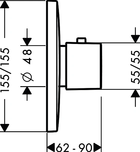 Термостат для 1 потребителя Hansgrohe PuraVida Highflow хром 15772000