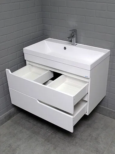 Тумба под умывальник подвесная Айсберг Веста 80 белый DV5917T