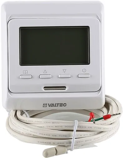 Проводной комнатный терморегулятор НО/НЗ 230В Valtec белый VT.AC709.0.0