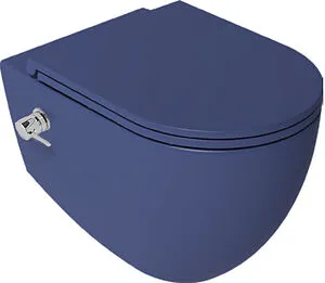 Унитаз подвесной безободковый с функцией биде и встроенным смесителем ISVEA Infinity синий матовый 10NFS1005I-2Z Унитаз подвесной безободковый с функцией биде и встроенным смесителем ISVEA Infinity синий матовый 10NFS1005I-2Z, 1