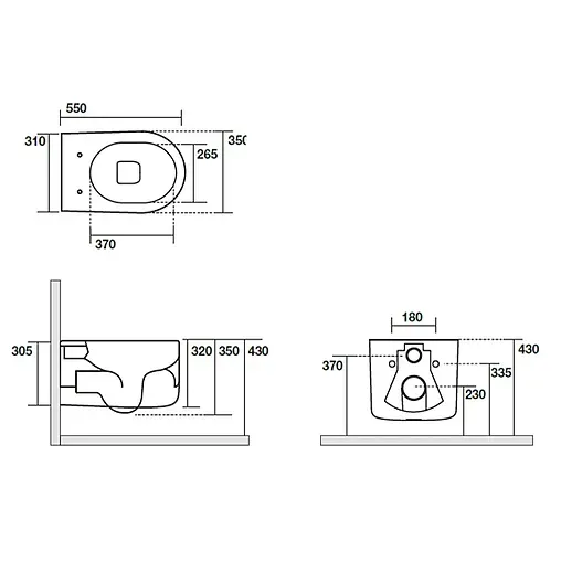 Унитаз подвесной безободковый Kerasan Nolita Tornado Ferro matt 531589