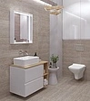 Тумба-умывальник подвесная Cersanit Moduo 80 белый SB-SZ-MOD80-BL/Wh+SB-MD-MOD20-SZ+SB-BL-MOD80+