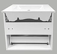 Тумба-умывальник подвесная Comforty Лаура 60-1 белый