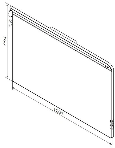 Зеркало с подсветкой Am.Pm Inspire 2.0 120 с подогревом M50AMOX1201SA