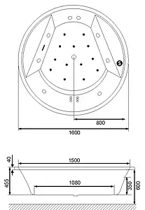 Ванна акриловая Excellent Great Arc 160x160 WAEX.GRE16WH Ванна акриловая Excellent Great Arc 160x160 WAEX.GRE16WH, 4