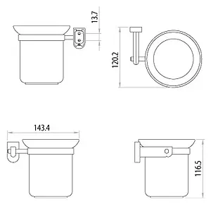 Ёршик для унитаза Lemark Omega хром LM3137C, 2