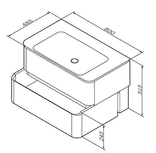 Тумба под умывальник подвесная Am.Pm Sensation 80 орех M30FHX0802NF