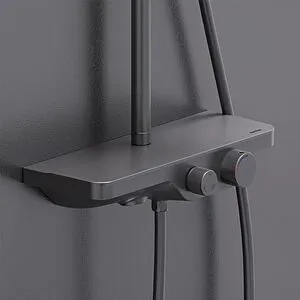 Душевая система со смесителем для душа Damixa Apollo чёрный матовый 947730300, 5