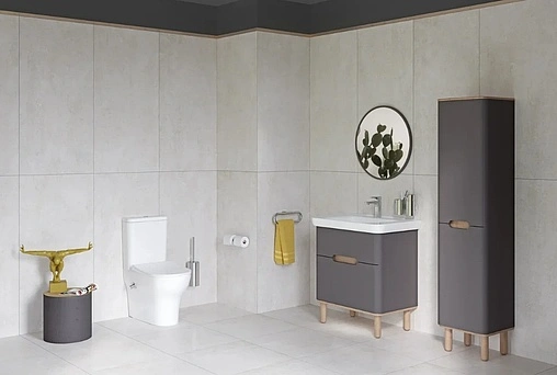 Тумба-умывальник VitrA Sento 80 белый/светлое дерево 60824