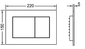 Клавиша смыва для унитаза TECEnow 9240423 графит металлик Клавиша смыва для унитаза TECEnow 9240423 графит металлик, 2