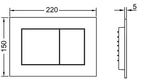 Клавиша смыва для унитаза TECEnow 9240423 графит металлик