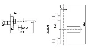 Смеситель для ванны Paffoni Elle хром EL022CR Смеситель для ванны Paffoni Elle хром EL022CR, 2