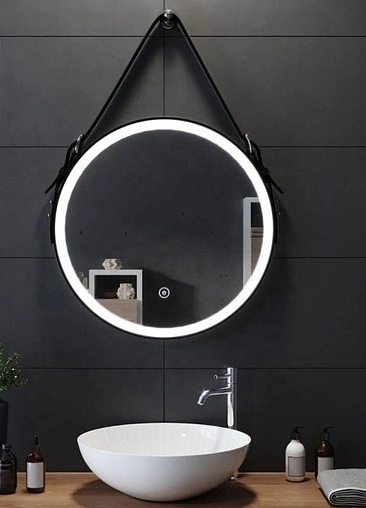 Зеркало на ремне с подсветкой Continent Millenium Black Led 65 чёрный ЗЛП969