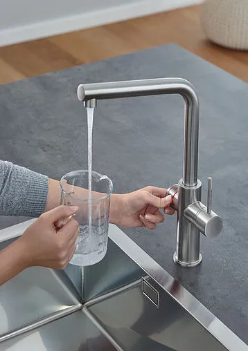 Смеситель для кухни с фильтром и встроенным нагревом воды Grohe Red II Duo суперсталь 30325DC1 Смеситель для кухни с фильтром и встроенным нагревом воды Grohe Red II Duo суперсталь 30325DC1