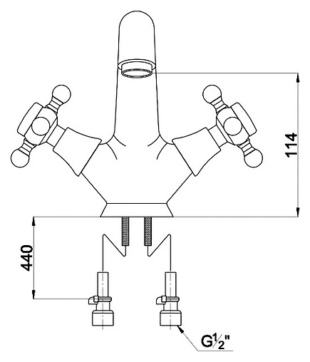 Смеситель для раковины Timo Nelson хром 1911F