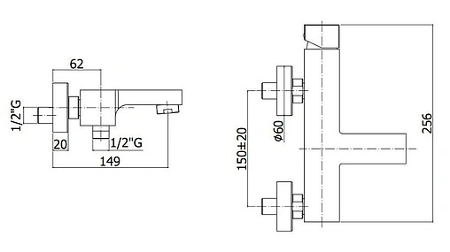 Смеситель для ванны Paffoni Elle хром EL022CR