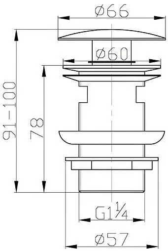 Выпуск автоматический для раковины с переливом BelBagno золото BB-SAT-ORO