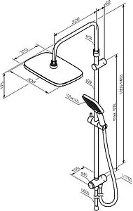 Душевая система без смесителя Damixa Gala хром 953000000, 2