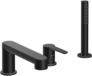 Смеситель на борт ванны на 3 отверстия Ravak Puri чёрный матовый X070186, 1