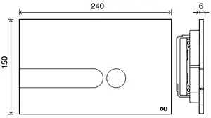 Клавиша смыва для унитаза OLI I-PLATE 670001 белый Клавиша смыва для унитаза OLI I-PLATE 670001 белый, 2