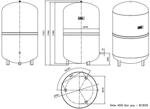 Расширительный бак Reflex N 500л 6 бар 8218300 Расширительный бак Reflex N 500л 6 бар 8218300, 2