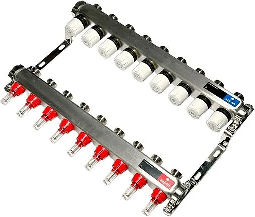 Группа коллекторная с расходомерами 9 отводов 1&quot;в/в x ¾&quot;ек Uni-fitt TECHNO 450W4309