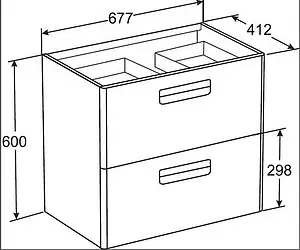 Тумба под умывальник подвесная Roca Gap 70 белый матовый ZRU9302733 Тумба под умывальник подвесная Roca Gap 70 белый матовый ZRU9302733, 2