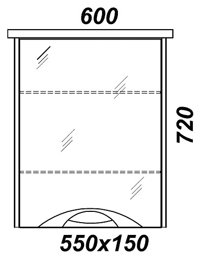 Шкаф-зеркало Aqwella Ultra-Lux 65 белый Ul-l.04.06.G