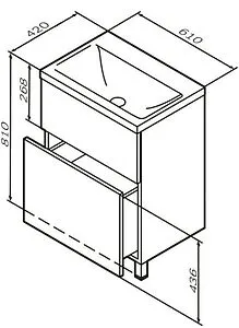 Тумба-умывальник напольная Am.Pm Gem 60 графит матовый M90FSX06022GM32+M90WCC0602WG, 2