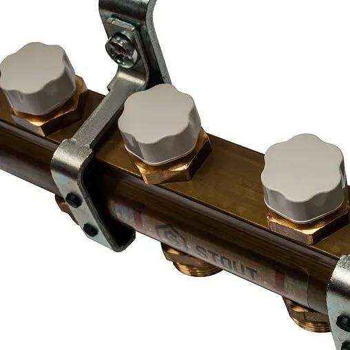 Группа коллекторная без расходомеров 4 отвода 1&quot;в/в x ¾&quot;ек Stout SMB 0468 000004