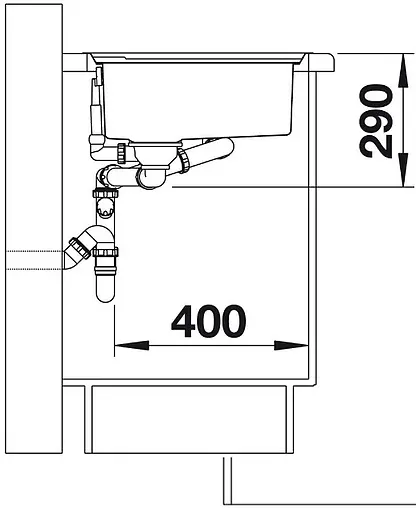 Мойка кухонная Blanco Axis III 6 S-IF 100 L нержавеющая сталь 522105