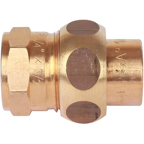 Американка пайка прямая переходная (плоское уплотнение) 22мм x 1"в Sanha 4330g 14330221