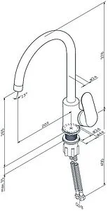 Смеситель для кухни Am.Pm Like белый F8007133, 2