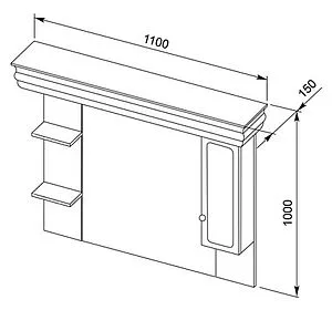 Шкаф-зеркало Aquanet Греция new белый 110 171544, 2
