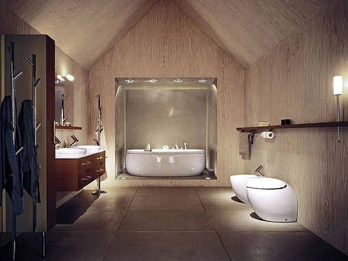 Унитаз приставной Laufen Alessi One c покрытием LCC белый 8.2197.1.400.000.1