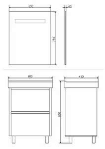 Тумба-умывальник напольный Comforty Дублин 60 белый 00004137134CF, 2