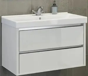 Тумба-умывальник подвесная Comforty Дублин 90 белый, 1