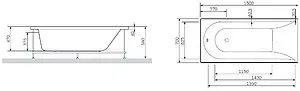 Ванна акриловая Am.Pm Spirit 150x70 W72A-150-070W-A2 Ванна акриловая Am.Pm Spirit 150x70 W72A-150-070W-A2, 2