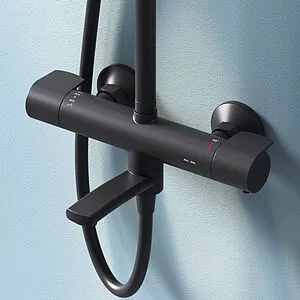 Душевая система с термостатом для ванны Am.Pm X-Joy чёрный матовый F0785A522 Душевая система с термостатом для ванны Am.Pm X-Joy чёрный матовый F0785A522, 5