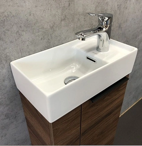 Тумба-умывальник подвесная Comforty Асти 40 дуб тёмно-коричневый 00-00000834CF