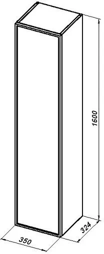 Шкаф-пенал Aquanet Арт 35 белый 00313258