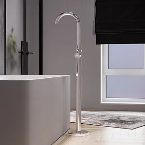 Смеситель для ванны напольный Damixa Scandinavian Pure хром 365000000 Смеситель для ванны напольный Damixa Scandinavian Pure хром 365000000, 4