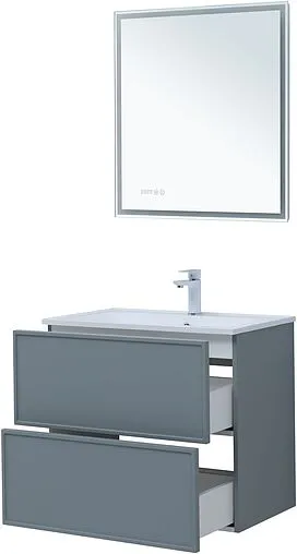 Тумба-умывальник Aquanet Арт 75 мисти грин 00313275+00318925