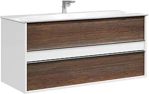 Тумба под умывальник подвесная Clarberg Evolution T12/CD крафт тёмный/белый EV0112CD Тумба под умывальник подвесная Clarberg Evolution T12/CD крафт тёмный/белый EV0112CD, 1