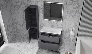 Тумба под умывальник подвесная Raval Wector 80 антрацит Wct.01.80/P/A/MD, 5