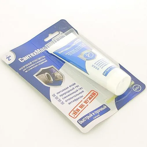 Клей-герметик анаэробный 60г синий СантехМастер Гель 61031