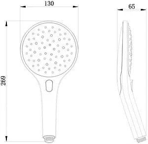 Лейка ручного душа Swedbe Calypso хром 5015 Лейка ручного душа Swedbe Calypso хром 5015, 2