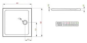 Поддон для душа Radaway Doros C1000 SDRC1010-01, 3